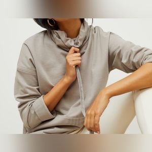 MM Lafleur The Harris Sweatshirt Pullover Oversized Taupe XL NWOT